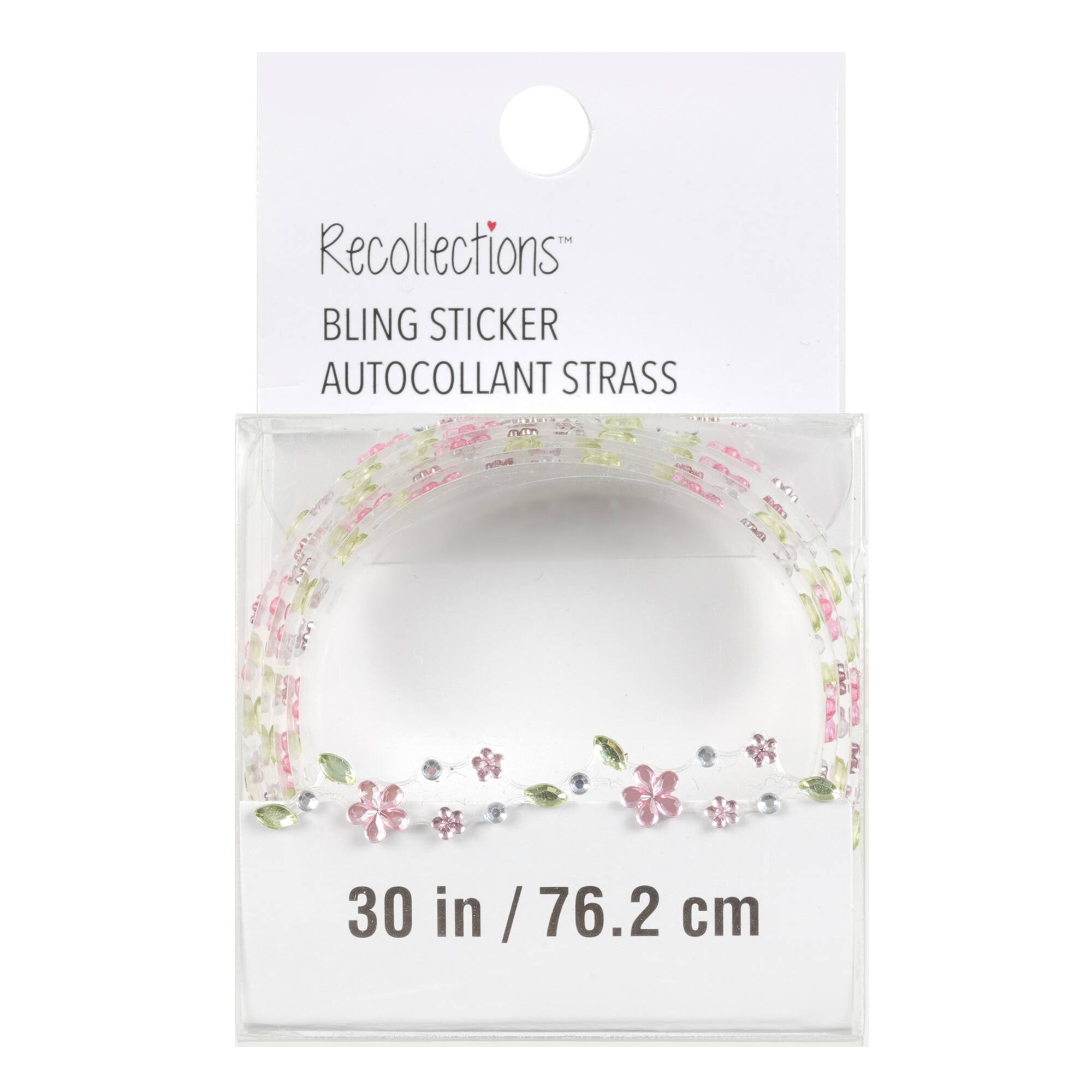 12 Pack: Pastel Flowers Bling on a Roll Embellishments by Recollections™